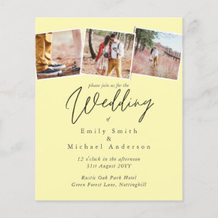 Papier BUDGET Purple Jaune Couleurs Gris Mariage Inviter