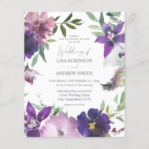 Papier Budget Purple - Lavande et Mariage Floral Violet