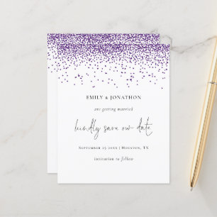 Papier Budget Purple Parties scintillant Confetti Glam En