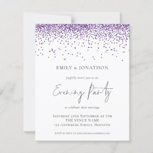 Papier Budget Purple Parties scintillant Mariage Soirée I