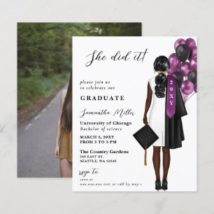 Papier Budget Purple Photo Elle L'A Fait Invitation De Di
