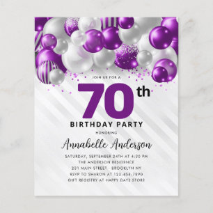Papier Budget Purple Silver Balloon Parties scintillant 7