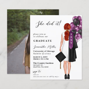 Papier Budget Purple Simple Photo Elle L'A Fait Graduatio
