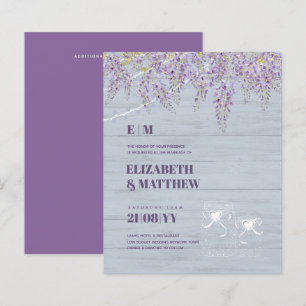 Papier Budget Purple Wisteria Dusty Blue Mariage