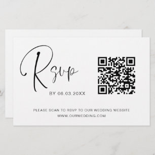 Papier Budget QR Code RSVP Mariage
