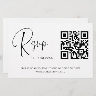 Papier Budget QR Code RSVP Mariage