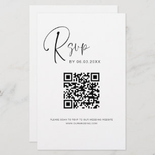 Papier Budget QR Code RSVP Mariage