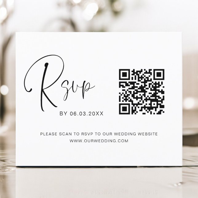 Papier Budget QR Code RSVP Mariage (Créateur téléchargé)