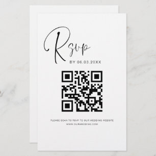 Papier Budget QR Code RSVP Mariage