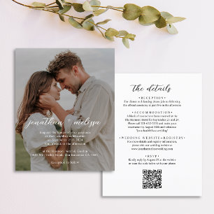 Papier BUDGET QR Code Tout en un élégant Mariage élégant