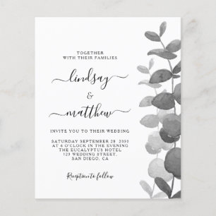 Papier Budget QR Code Tout en un Faire-part de mariage