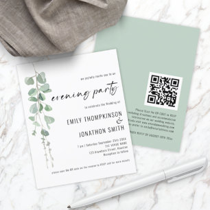 Papier Budget QR Eucalyptus Mariage Invitation de soirée