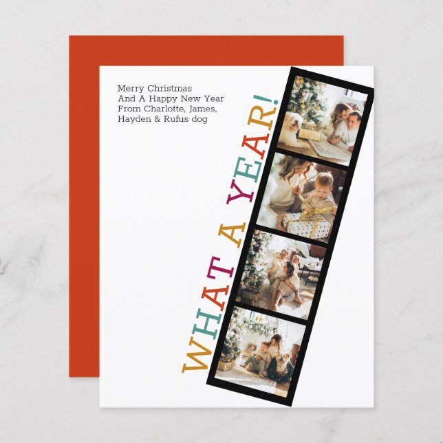 Papier BUDGET Quelle année photo Noël (Devant / Derrière)