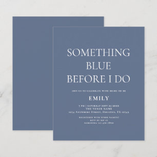 Papier Budget Quelque Chose Blue Bridal Shower Invitation