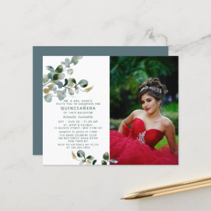 Papier Budget Quinceañera Eucalyptus Floral Photo