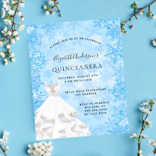 Papier Budget Quinceanera hiver merveilleuse invitation