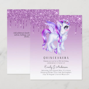 Papier BUDGET Quinceanera Licorne Pailletée Anicorne Ailé