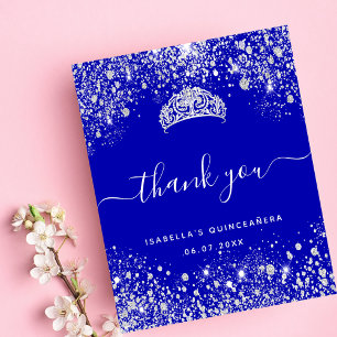 Papier BUDGET Quinceanera parties scintillant bleue royal