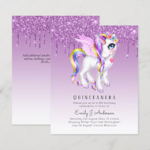 Papier BUDGET Quinceanera Parties scintillant Unicorn Ani