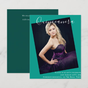 Papier BUDGET Quinceanera PHOTO Invitation Faire-part