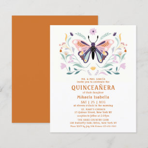 Papier Budget Quinceañera Pink Purple Butpe Floral