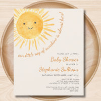 Budget Ray Of Sunshine Boho Baby shower Invitation