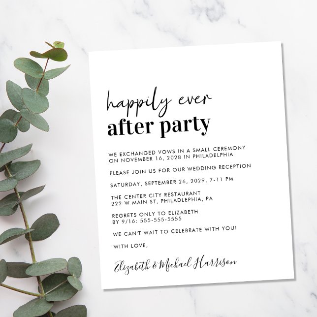 Papier Budget Réception de mariage simple Invitation (An affordable invitation without compromising on design or quality)