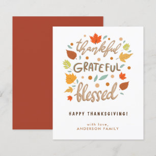 Papier Budget Remerciements Gratuits Béni Thanksgiving