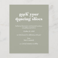 Budget Retro Typographie Sage vert Enregistrer la