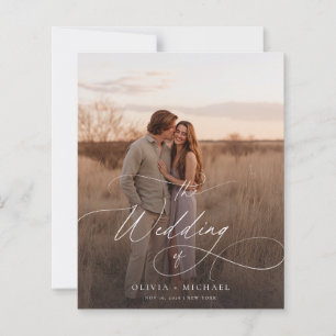 Papier Budget Romantique Script Boho Mariage Photo Invita