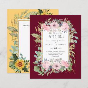 Papier BUDGET Rose Blush Floral Sage Mariage