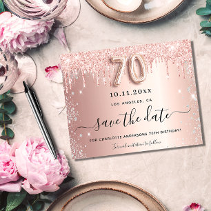 Papier Budget rose de 70e anniversaire enregistrer la car
