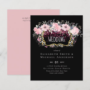 Papier Budget Rose Floral Moderne Fête des mariées fille