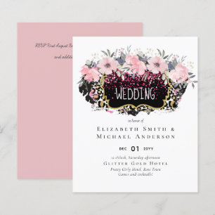 Papier Budget Rose Floral Moderne Fête des mariées fille