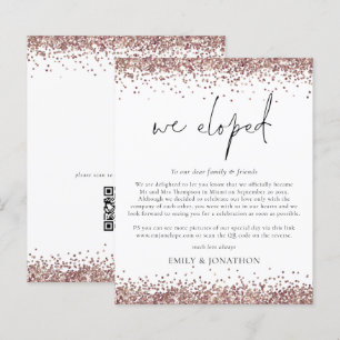 Papier Budget Rose Gold Pailleté Code QR Script Nous nous