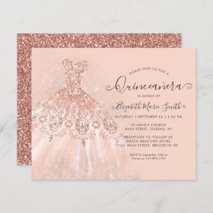 Papier Budget Rose or rose Parties scintillant Gown Quinc