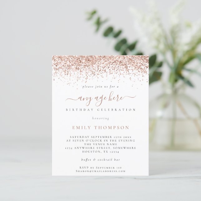 Papier Budget Rose Parties scintillant or n'importe quel  (Debout devant)