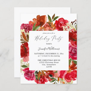 Papier Budget Rose rouge & Pink Floral Fête Fête