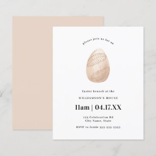 Papier Budget Rose Simple Minimal Aquarelle Œuf de Pâques