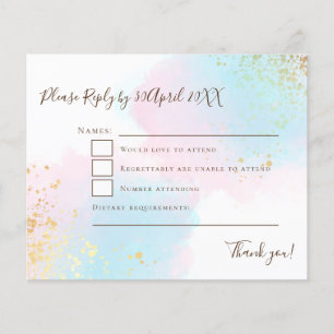 Papier Budget rose Turquoise avec Gold Confetti Wedding R