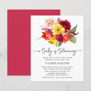 Papier Budget Rouge rose Orange Jaune Bébé dans Douche en