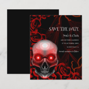 Papier Budget rouge rouge floral moody gothique crâne hal