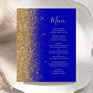 Papier Budget Royal Blue Gold Parties scintillant Mariage
