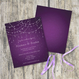 Papier Budget Royal Purple Swirl & String Lights Mariage
