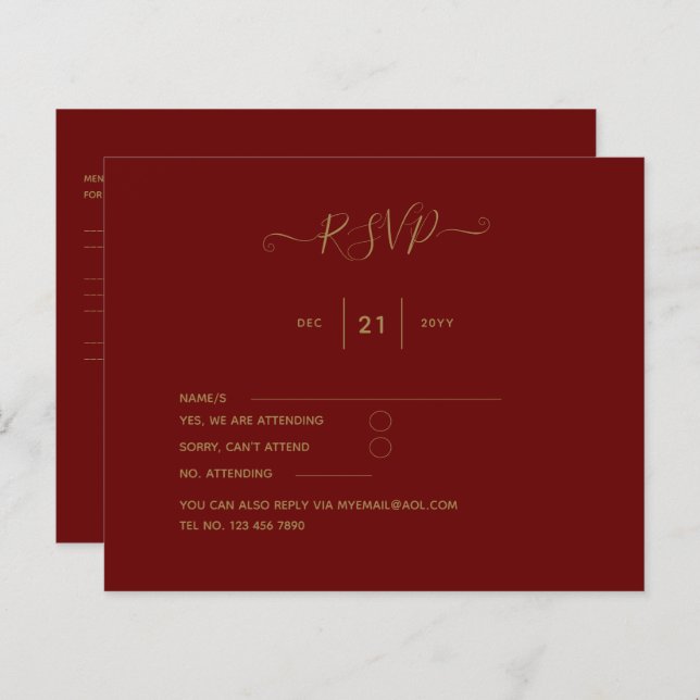 Papier Budget RSVP Bourgogne (Devant / Derrière)