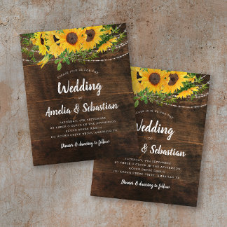 Papier BUDGET Russe Automne Faire-part de mariage de tour