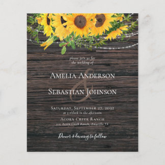 Papier BUDGET Russe Automne Faire-part de mariage de tour