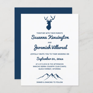 Papier BUDGET Russe Blue Deer Pays Mariage de montagne