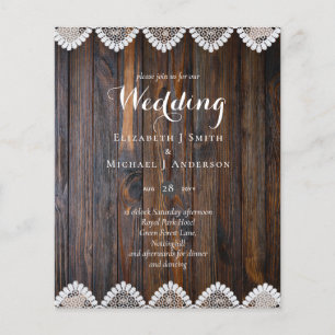 Papier BUDGET Russe Faire-part de mariage dentelle en boi