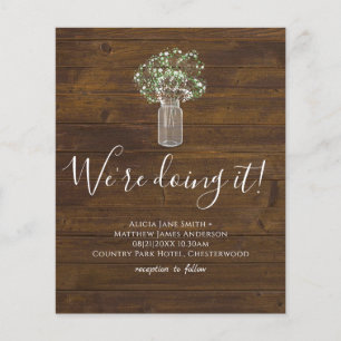 Papier Budget Russe Gypsophila Mason Jar Mariage